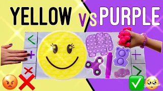 FIDGET TRADING - YELLOW VS PURPLE 💛💜 *SHE CHEATED* 😠