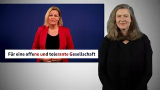 Die Bundesregierung stellt sich vor: Innenministerin Nancy Faeser (DGS)