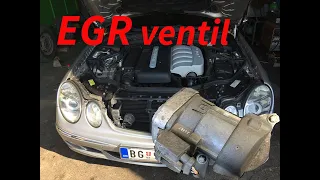 Mercedes E klasa w211 ciscenje EGR ventila (how to clean egr valve)...