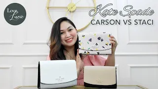 THE BAG REVIEW: KATE SPADE CARSON VS STACI CROSSBODY | SIZE DIFFERENCE | WHAT FITS INSIDE