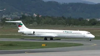 Bulgarian Air Charter MD-82 landing at Graz Airport | LZ-LDJ