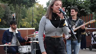 INCREDIBLE STREET PERFORMERS | Isn't She Lovely-Stevie Wonder| Allie Sherlock & The3Busketeers cover