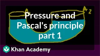 Pressure and Pascal's principle (part 1) | Fluids | Physics | Khan Academy