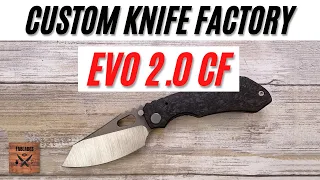 Custom Knife Factory CKF Rotten Design Evo 2.0 Carbon Fiber Pocketknife. Fablades Full Review