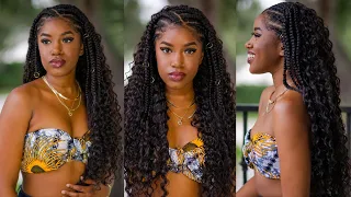 DIY: Fulani Braids with Curls - Crochet Style - Beginner Friendly (Summer Hairstyle)