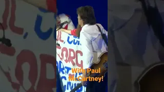 With Paul McCartney on stage