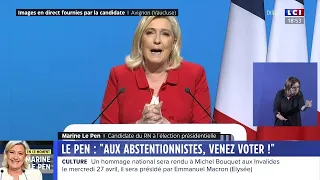 Marine Le Pen : son meeting de l'entre-deux-tours en Avignon en Replay