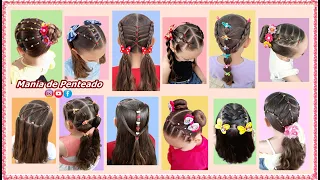 12 Penteados Infantis Fáceis para Escola | 12 Easy Hairstyles for School | Hairstyle for Girls
