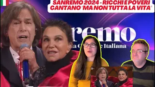 Sanremo 2024 - Ricchi e Poveri cantano "Ma non tutta la vita" - 🇩🇰REACTION