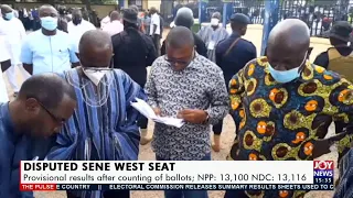 Disputed Sene West Seat: Results after counting of ballots; NPP: 13,100 NDC: 13,116 (17-12-20)