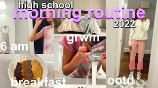 high school MORNING ROUTINE 2022 | 6 am morning routine productive + realistic