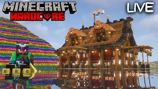 Building an Automatic Fish Farm in Hardcore Minecraft - Survival Let's Play 1.20