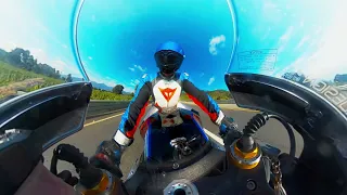 POV: YAMAHA R1M ON BOARD Gopro Max 360 (Use Headphones, recommended)