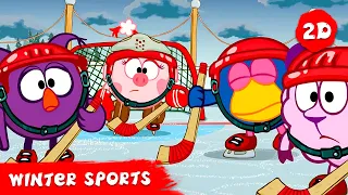 KikoRiki 2D | Best episodes about Winter Sports | Cartoon for Kids