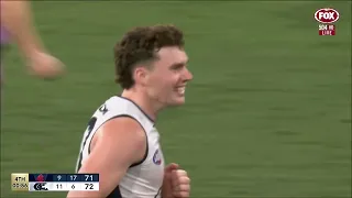 "have you ever heard the MCG like that?" - Gerard Whateley's call of Blake Acres goal vs Melbourne