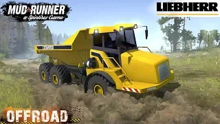 Spintires: MudRunner - LIEBHERR 6x6 Powerful Dump Truck Into Action in Heavy Mud Conditions