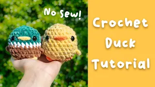 Crochet Duck Tutorial - Easy No Sew Crochet Tutorial for Beginners