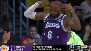 LAKERS Go NUTS As LeBron Hits 50 PTS 👑