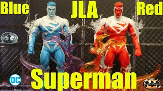 McFarlane DC Multiverse Red & Blue Superman JLA Platinum Chase BAF Plastic Man Action Figure Review