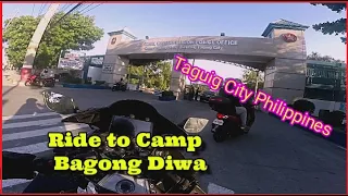 Short ride Pasig to Taguig Camp Bagong Diwa | ZX400 inline 4 | ASMR inspired Vlog Minimal Talking