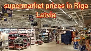 supermarket prices in Riga Latvia 2023
