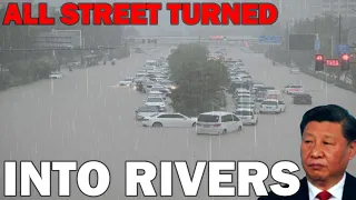 All Is Gone! Streets Turned Into Rivers in Henan China  China Flood News Today, China Floods