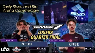 Nobi vs Knee - EVO 2019 Losers Quarter Final - Tekken 7