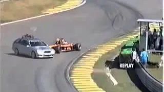 Heidfeld Safety Car Crash F1 Brazil 2002