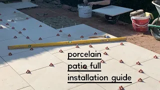 start to finish porcelain patio tile tutorial #gardendesign #porcelain #patio #garden