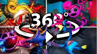 360° Poppy Playtime ALL BOSS DEATHS 1 2 & 3 iN VR