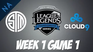 TSM vs Cloud9 | Game 1 | HIGHLIGHTS | NA LCS Spring Split 2017