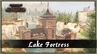 HOW TO BUILD A LAKE FORTRESS [SPEED BUILD] - CONAN EXILES