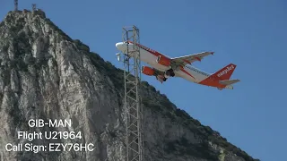 4K Gibraltar International Planes Landing, Taxi, Take-off