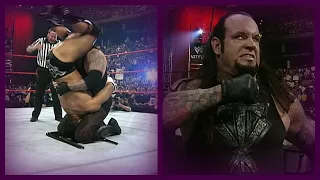 The Undertaker Chokeslams & Tombstones The Rock On A Steel Chair! 6/7/99