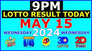 Lotto Result Today 9pm May 15 2024 (PCSO)