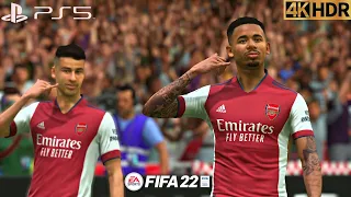 Arsenal vs Leicester | Premier League 2022/23 | FIFA 22 GAMEPLAY [4K HDR 60fps]