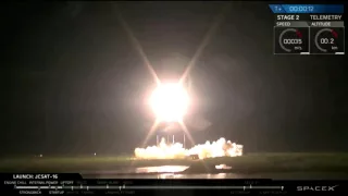 Launch of SpaceX Falcon-9 caring the JCSAT-16 comsat from Cape Canaveral