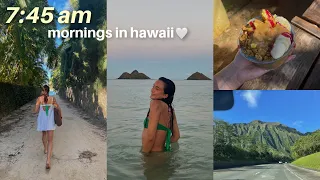 spend the morning with me in hawaii! 💌 beach swim, journalling, grwm + special announcement!