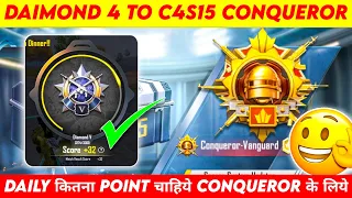 🇮🇳Day - 3 Daimond 4 To C5S15 Conqueror | Solo FPP/TPP Best Cnoqueror Tips & Tricks | BGMI