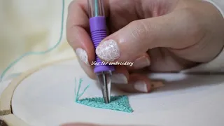 التطريز للمبتدئين .. How to use Punch needle . كيف نستخدم ابرة النفاش