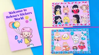 How to make stickers book / DIY cute stickers book / DIY Stickers / stickers collection