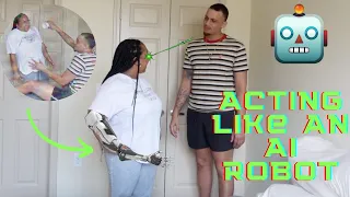 Acting Like A Live AI Robot To See How My Boyfriend Reacts! *Hilarious and Scary*