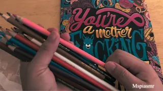 ASMR Gum Chewing and pencil coloring 🗒️ ✍️