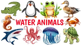 20 water💦Animals Name | Water Animals Name in Hindi and English | Water Animals Name video