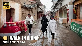 4K Walk in China | Haiyan village | Walk in raining in old village