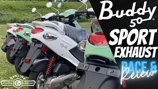 The BEST $130 MOD you can do to YOUR Buddy 50!  Scooterworks SPORT EXHAUST / Genuine Scooter Company
