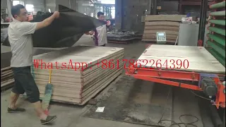 melamine paper lamination hot press machine with auto feeder for film faced plywood blockboard