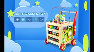 [ToyGorge] Baby Wooden Toy Activity Cube First Steps Assitant | Baby Walkers | Ajustable Height