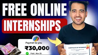 Top 8 Online Internships with FREE Certificate ➤ Work From Home Internship | Earn ₹25k/Month