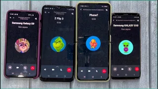 Samsung Galaxy Z Flip 3 vs S10e Incoming WhatsApp Calls Galaxy S9 vs A50